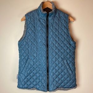 Simply Southern Teal & Gray Reversible Vest—XL